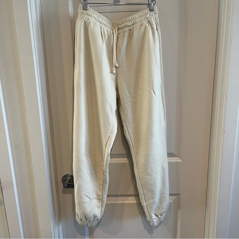 Cream Joggers for Women